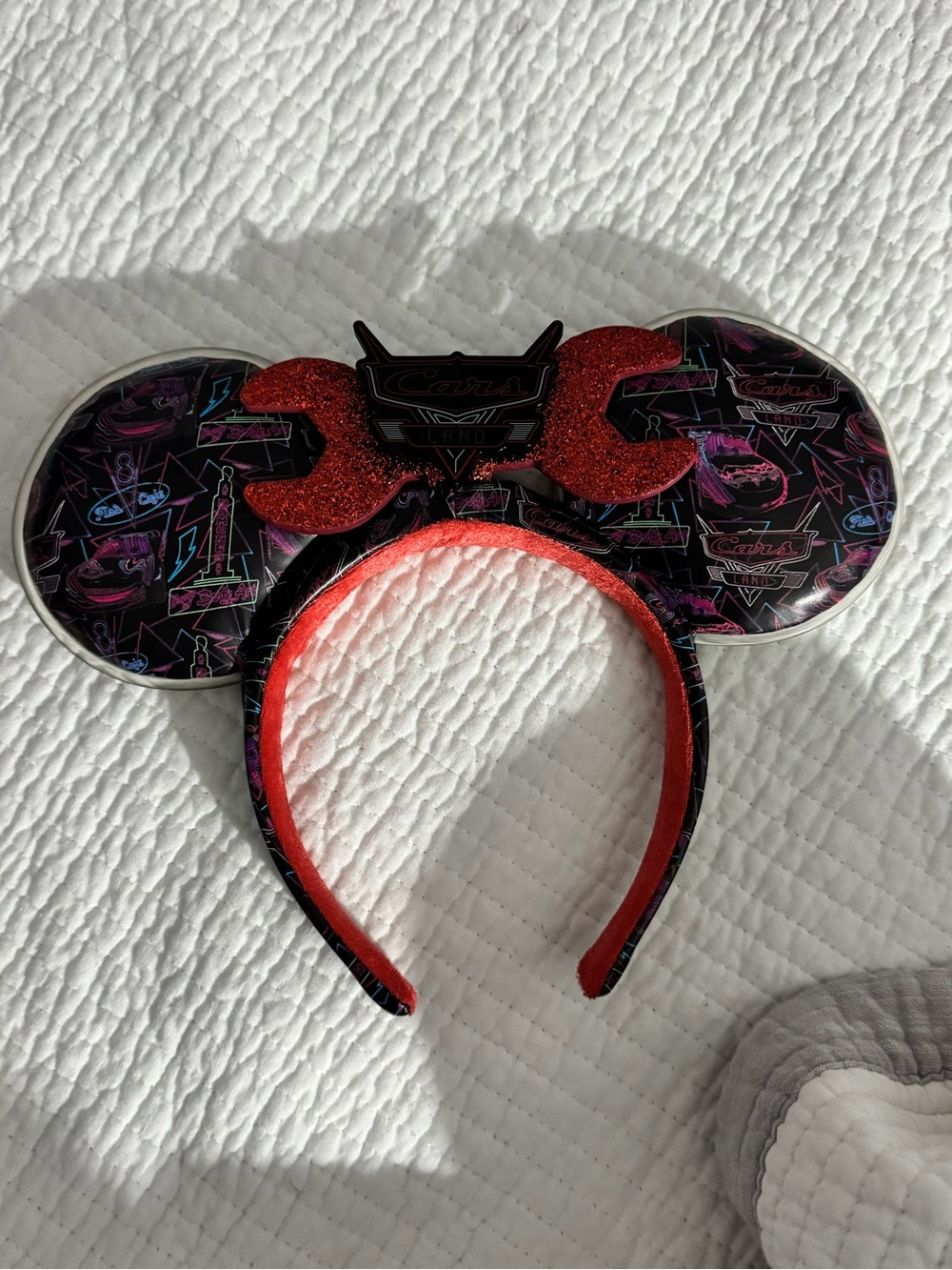 Disney Black and Red Lightning Cars Ear Headband